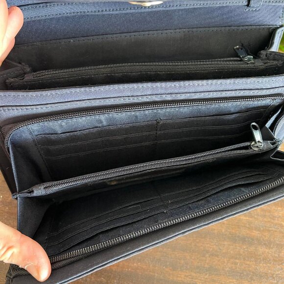 Rosetti Vintage Dark Navy Satin Shoulder Bag - Picture 4 of 10